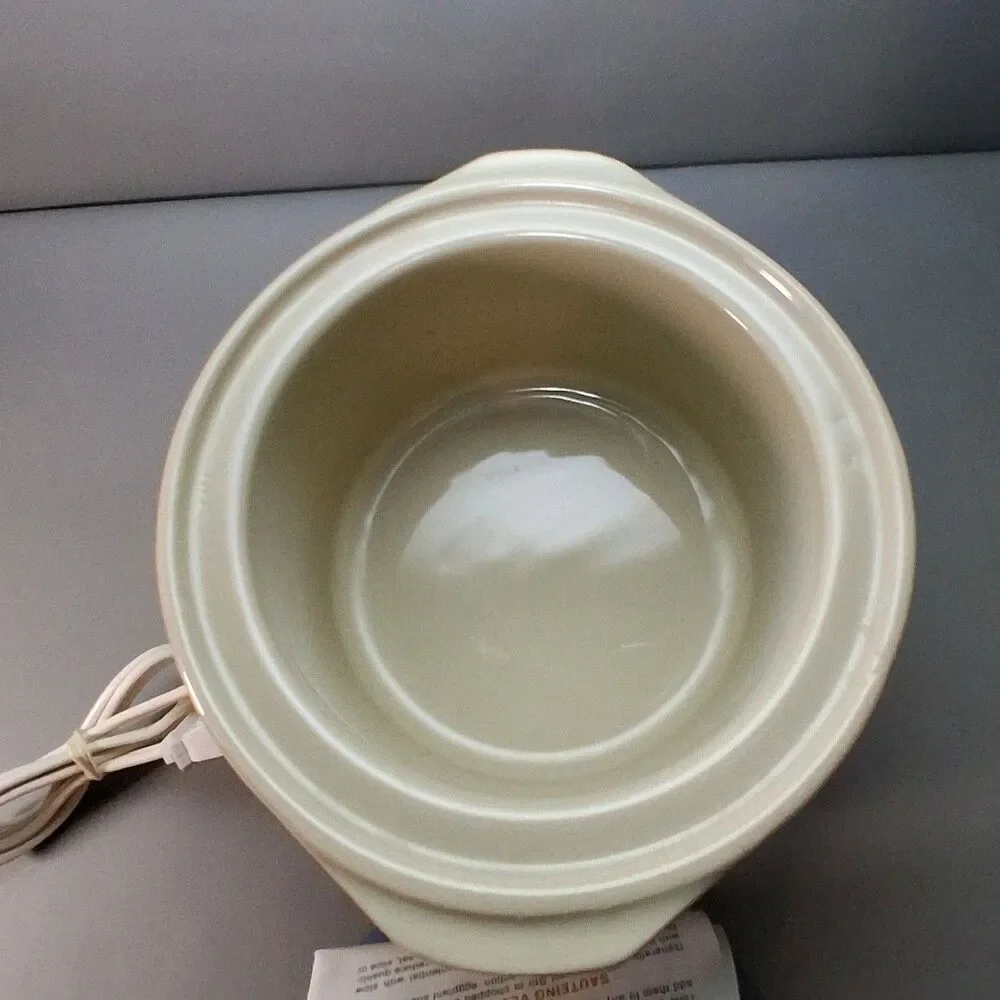 Rival Crock-Ette Stoneware Slow Cooker Model 3200/3 Cream & Cornflower Blue 3200